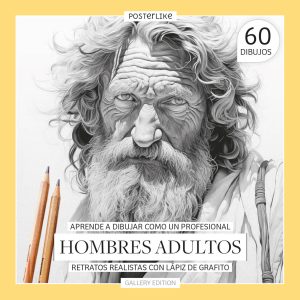 Aprende a dibujar como un profesional Hombres Adultos. Retratos realistas con Lápiz de Grafito