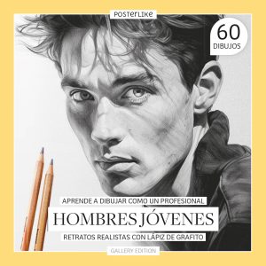 Aprende a dibujar como un profesional Hombres Jóvenes. Retratos realistas con Lápiz de Grafito