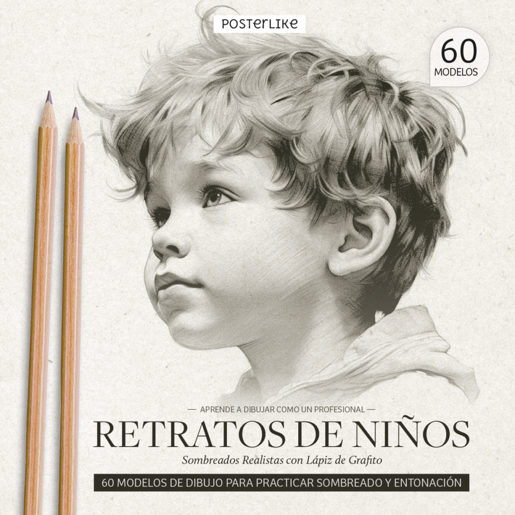 Aprende a dibujar como un profesional Retratos de Niños. Retratos realistas con Lápiz de Grafito