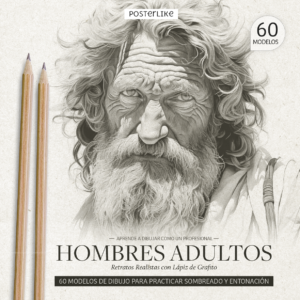 Aprende a dibujar como un profesional Hombres Adultos. Retratos realistas con Lápiz de Grafito