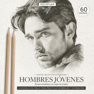 Aprende a dibujar como un profesional Hombres Jóvenes. Retratos realistas con Lápiz de Grafito