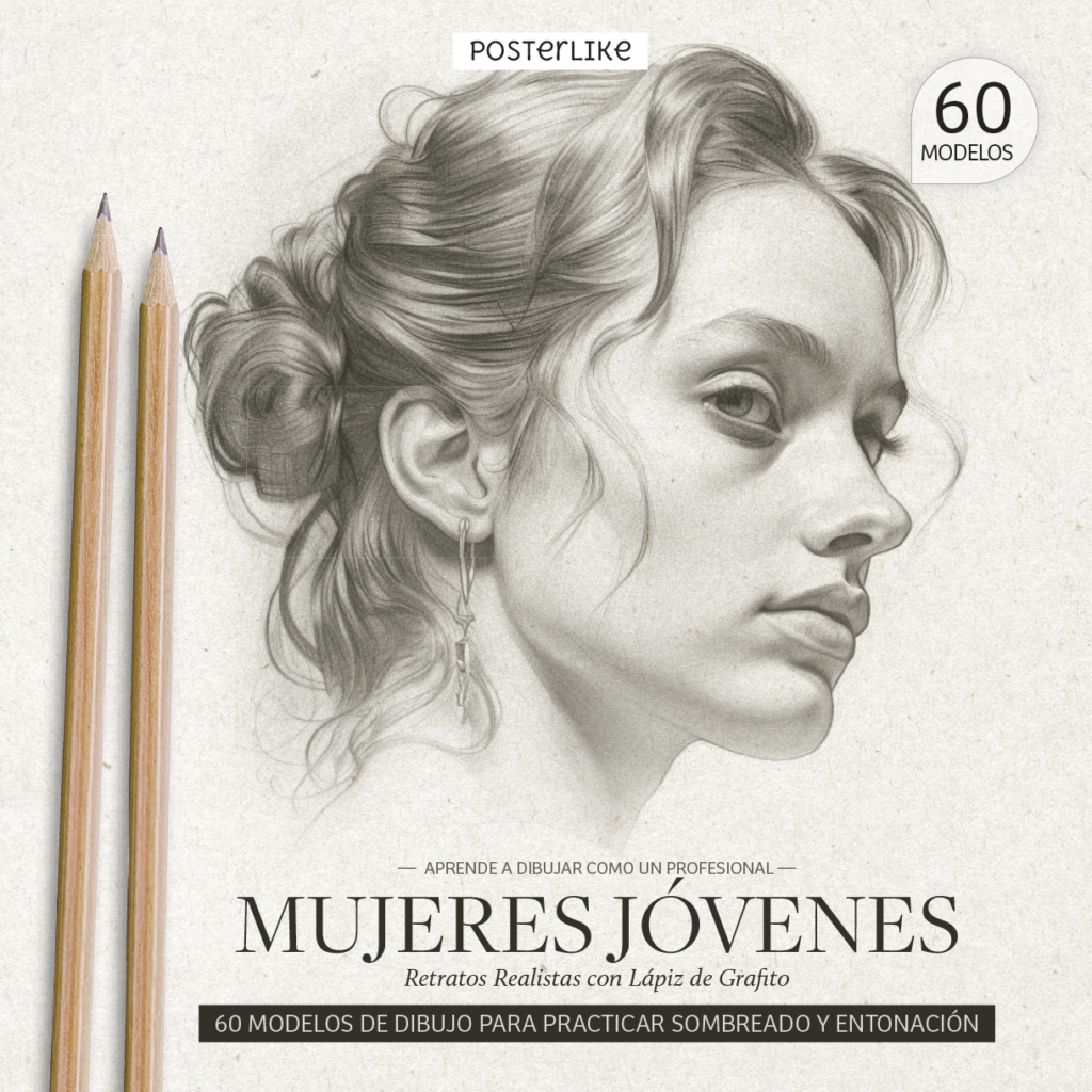 Aprende a dibujar como un profesional Mujeres Jóvenes. Retratos realistas con Lápiz de Grafito