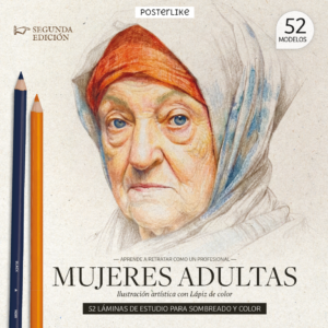 Aprende a retratar como un profesional Mujeres Adultas. Ilustración artística con Lápiz de color