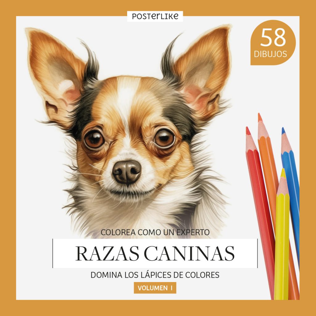Colorea como un experto razas caninas. Domina los Lápices de Colores. Volumen I