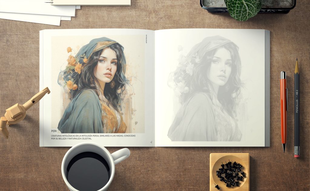 Aprende a colorear como un profesional Seres Mitológicos. Ilustración artística con Lápiz de color