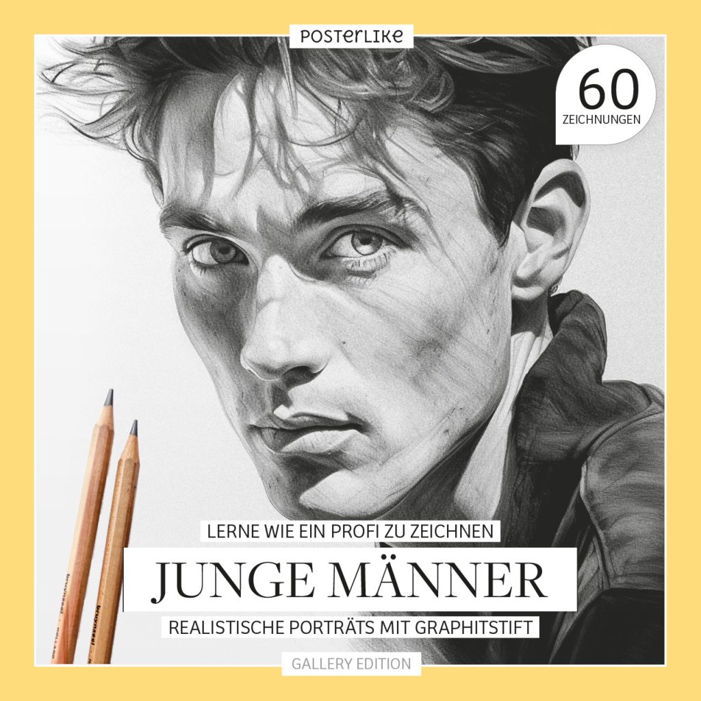 Lerne, wie ein Profi zu zeichnen. Junge Männer. Realistische Porträts mit Bleistift