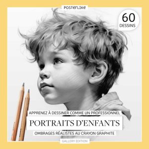 Apprenez à dessiner comme un pro. Portraits d’enfants. Portraits réalistes au crayon graphite