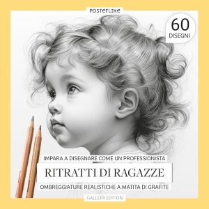 Impara a disegnare come un professionista. Ritratti di ragazze. Ritratti realistici con matita di grafite