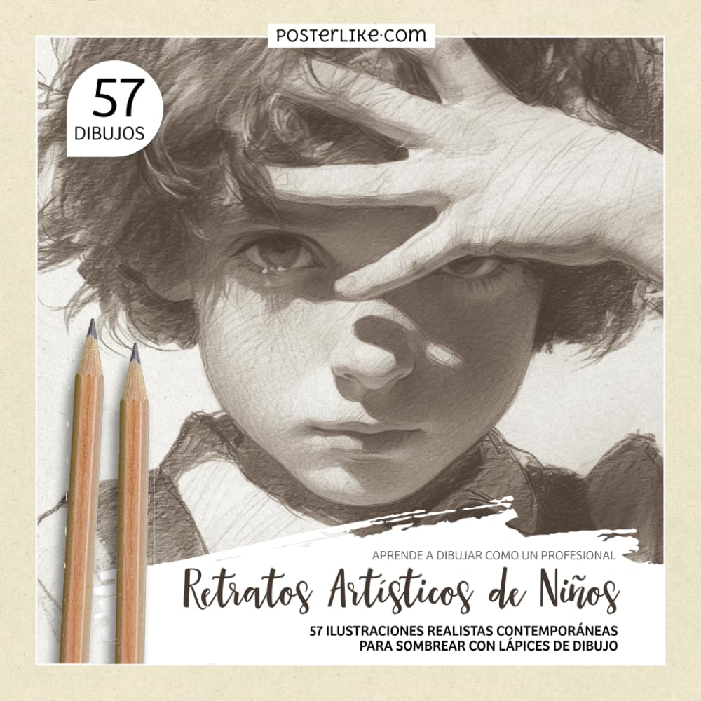 Portada del libro Retratos Artísticos de Niños de la serie Dibuja como un Pro