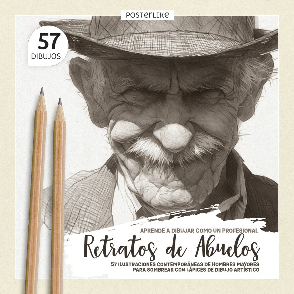 Portada del libro Retratos de Abuelos, parte de la serie Dibuja como un Pro