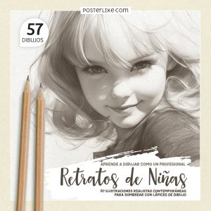 Portada del libro Retratos de Niñas, parte de la serie Dibuja como un Pro