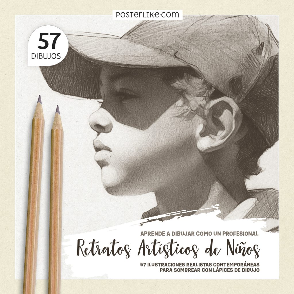 Portada del libro Retratos Artísticos de Niños de la serie Dibuja como un Pro