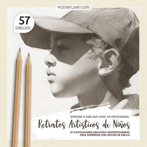 Portada del libro Retratos Artísticos de Niños de la serie Dibuja como un Pro