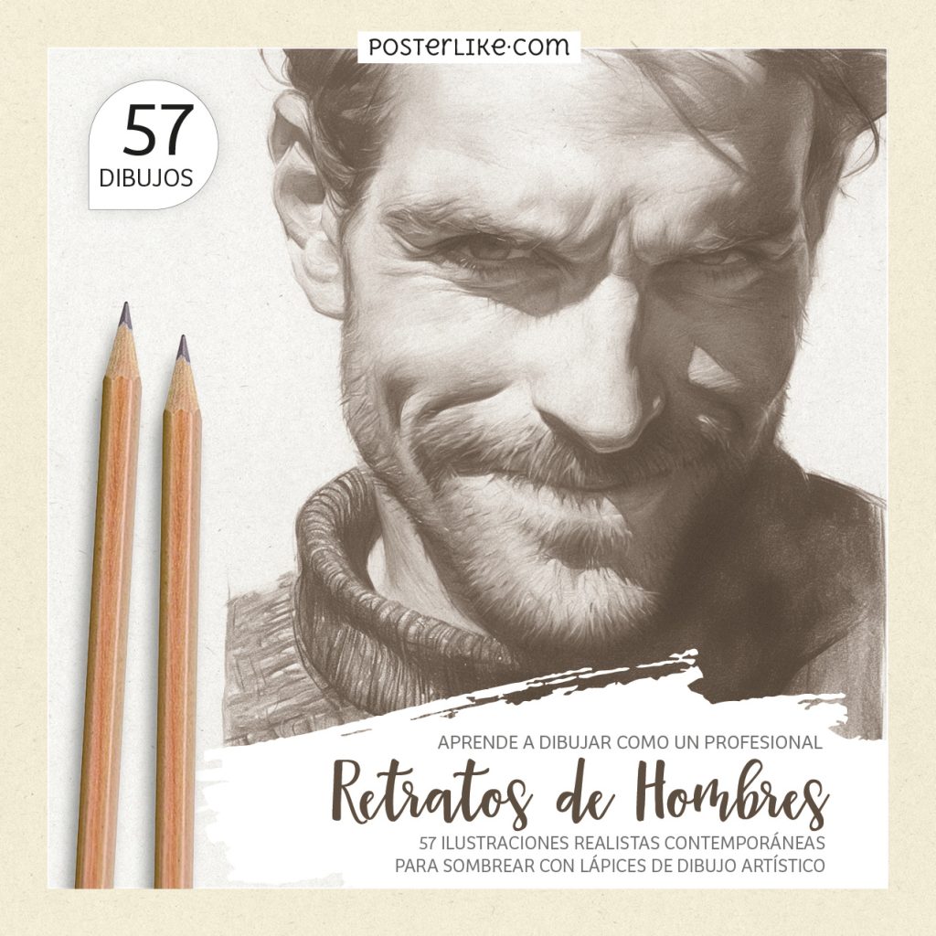 Portada del libro Retratos de Hombres de la serie Dibuja como un Pro.