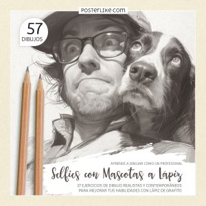 Portada del libro Selfies con Mascotas a Lápiz de la serie Dibuja como un Pro