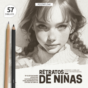 Portada del libro Retratos de Niñas, parte de la serie Dibuja como un Pro
