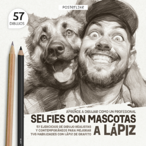 Portada del libro Selfies con Mascotas a Lápiz de la serie Dibuja como un Pro