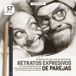 Portada del libro Retratos Expresivos de Parejas de la serie Dibuja como un Pro