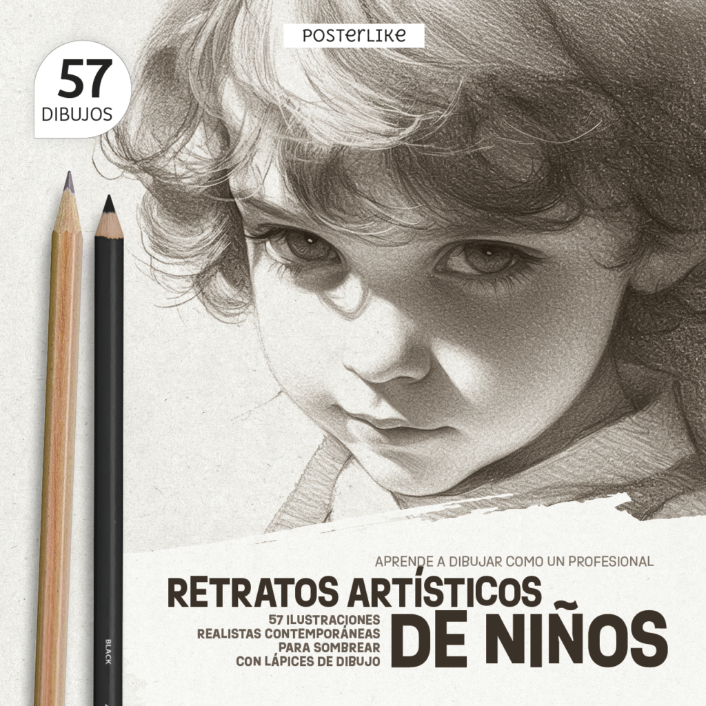 Portada del libro Retratos Artísticos de Niños de la serie Dibuja como un Pro