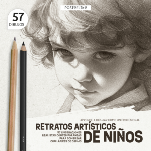 Portada del libro Retratos Artísticos de Niños de la serie Dibuja como un Pro