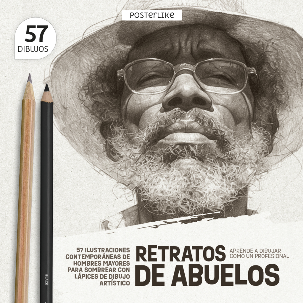 Portada del libro Retratos de Abuelos, parte de la serie Dibuja como un Pro