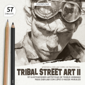 Portada del libro de Dibujo artístico "Dibujo de Retratos Realistas con Lápiz. Tribal Street Art II"
