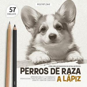 Portada del libro Perros de Raza a Lápiz de la serie Dibuja Mascotas como un Pro.