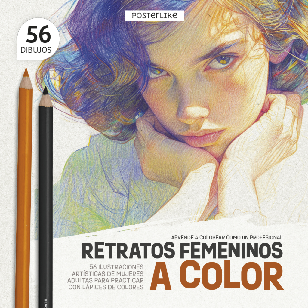 Portada del libro Retratos Femeninos a Color de la serie Colorea como un Pro