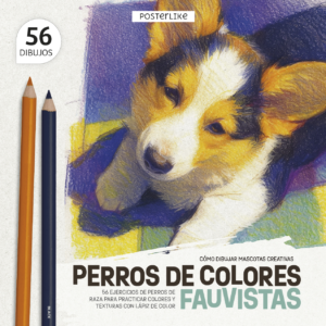 Portada del libro Perros de Colores Fauvistas de la serie Dibuja Mascotas como un Pro.
