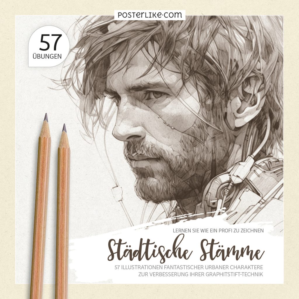 Cover des Buches ‚Städtische Stämme‘ aus der Serie ‚Zeichne wie ein Pro‘ mit urbanen Charakteren