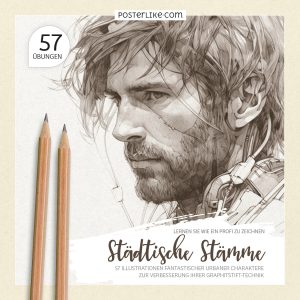 Cover des Buches ‚Städtische Stämme‘ aus der Serie ‚Zeichne wie ein Pro‘ mit urbanen Charakteren