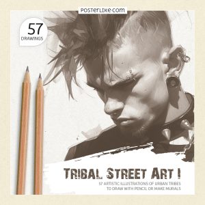 Cover of the book 'Learn to Draw Like a Professional: Tribal Street Art I' by Posterlike Editions.