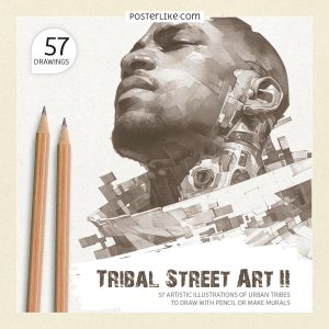 Cover of the book 'Learn to Draw Like a Professional: Tribal Street Art II' by Posterlike Editions