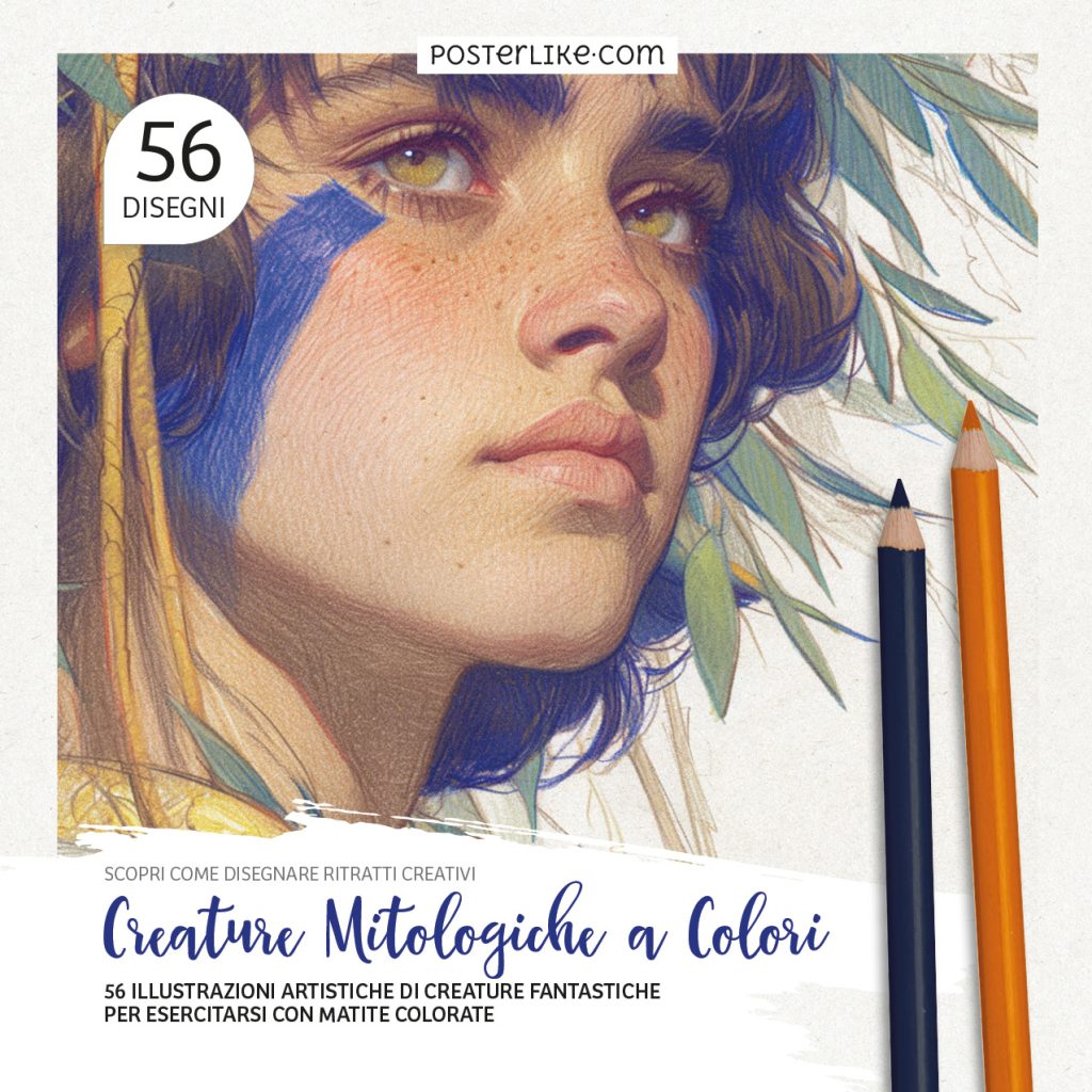 Copertina del libro 'Creature Mitologiche a Colori' – Illustrazioni artistiche per esercizi di colorazione.