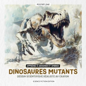 Apprenez à dessiner et à ombrer des dinosaures mutants : dessin au crayon scientifique réaliste