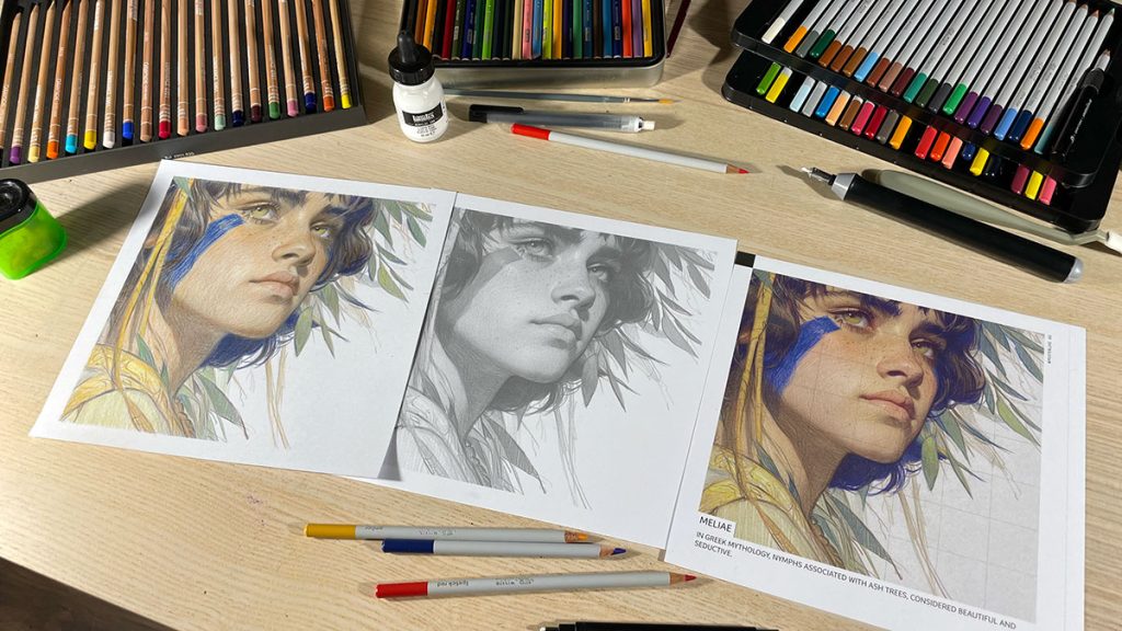 Ejercicios de retrato a Color de Seres Mitológicos. Posterlike