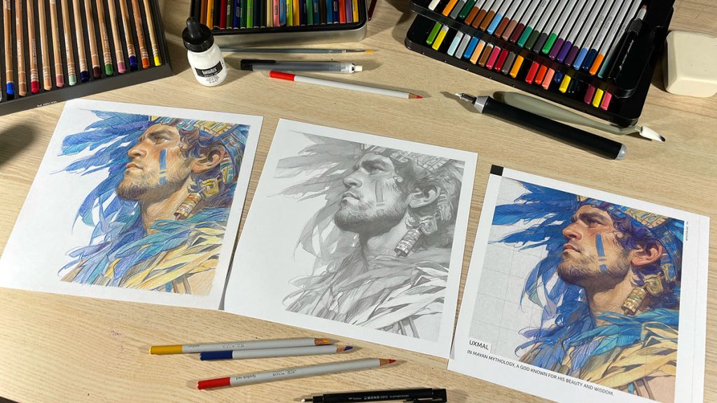 Ejercicios de retrato a Color de Seres Mitológicos. Posterlike
