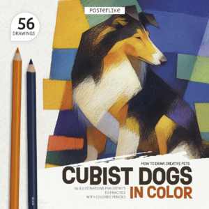 Portada del libro Perros Cubistas a Color de la serie Dibuja mascotas como un pro