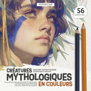Couverture du livre 'Créatures Mythologiques en Couleurs' par Posterlike Editions.