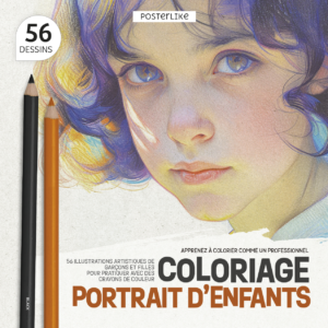 Portada del libro Retratos Infantiles a Color de la serie Colorea como un Pro.