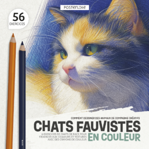 Portada del libro Gatos de Colores Fauvistas de Posterlike Editions.