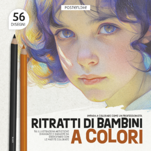 Portada del libro Retratos Infantiles a Color de la serie Colorea como un Pro.