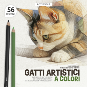 Portada del libro Gatos Artísticos a Color de Posterlike Editions.