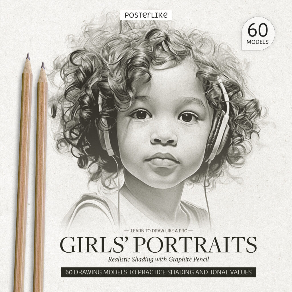 Aprende a dibujar como un profesional Retratos de Niñas. Retratos realistas con Lápiz de Grafito