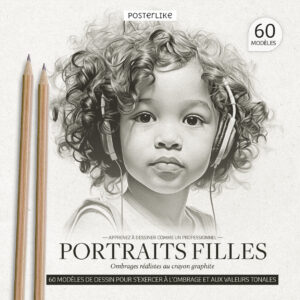 Aprende a dibujar como un profesional Retratos de Niñas. Retratos realistas con Lápiz de Grafito