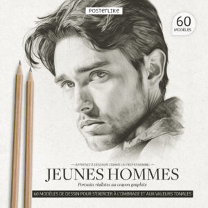 Aprende a dibujar como un profesional Hombres Jóvenes. Retratos realistas con Lápiz de Grafito