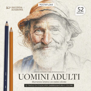 Aprende a retratar como un profesional Hombres Adultos. Ilustración artística con Lápiz de color