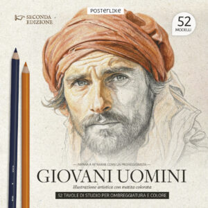 Aprende a retratar como un profesional Hombres jóvenes. Ilustración artística con Lápiz de color