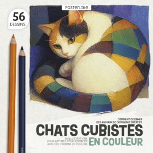 Portada del libro Gatos Cubistas a Color de Posterlike Editions