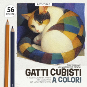 Portada del libro Gatos Cubistas a Color de Posterlike Editions